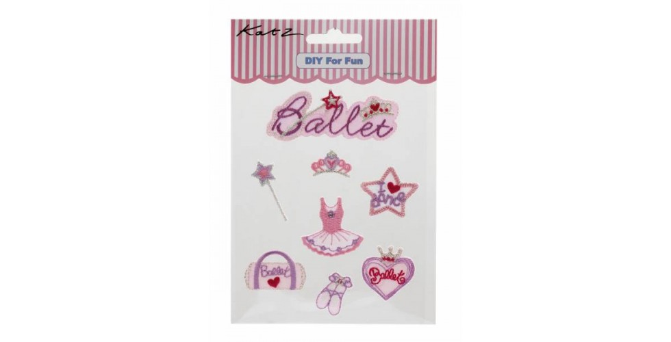SET OF ASSORTED BALLET IMAGES IRON ON MOTIF 