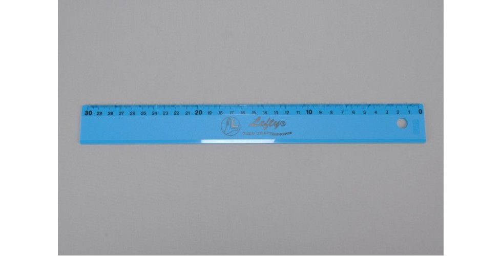 Left handed Flexi Ruler 30cm, blue