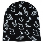 Beanie hat with G-Clef & Music Notes