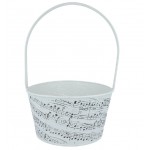 Metal flower pot embossed notes