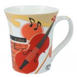 Violin ceramic mug 