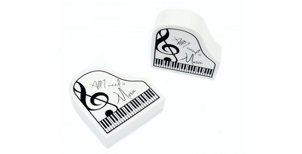 All i need is music, Eraser Piano white