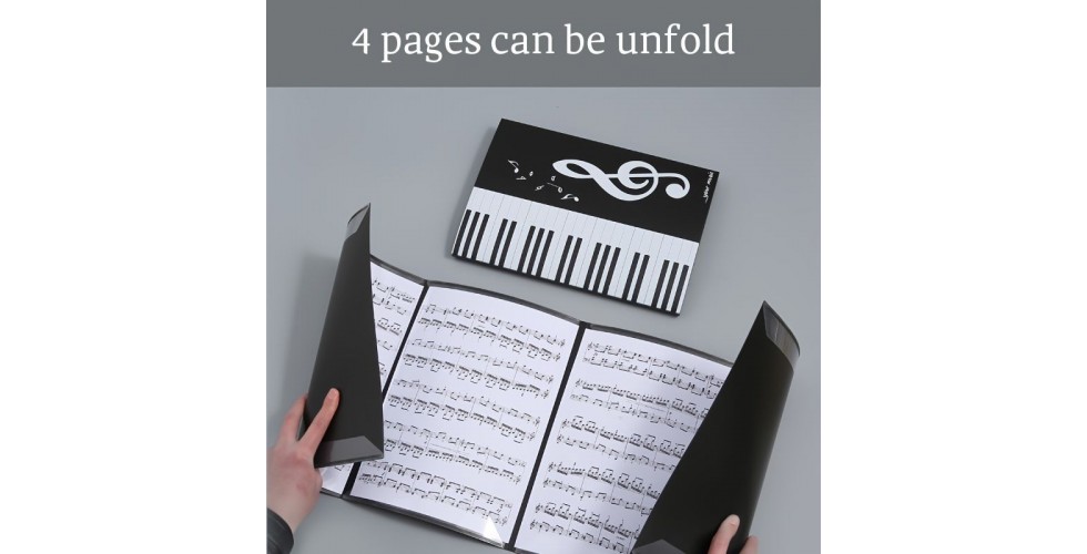 A4 6 Pages Folding Music Score Folder 
