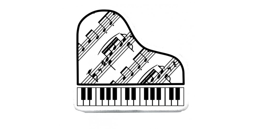Piano eraser white 
