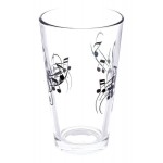 Pint Glass WAVY Staff Design